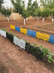 Kırmızı Dekoratif Bahçe Çiti Plastik Çit Peyzaj Koruma Panel Çit 1 Adet 59 Cm Bsr Garden
