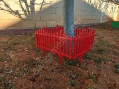 Kırmızı Dekoratif Bahçe Çiti Plastik Çit Peyzaj Koruma Panel Çit 1 Adet 59 Cm Bsr Garden