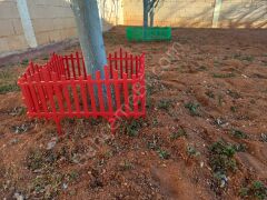 Kırmızı Dekoratif Bahçe Çiti Plastik Çit Peyzaj Koruma Panel Çit 1 Adet 59 Cm Bsr Garden