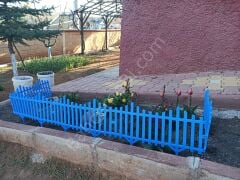 Mavi Dekoratif Bahçe Çiti Plastik Çit Peyzaj Koruma Panel Çit 1 Adet 59 Cm Bsr Garden