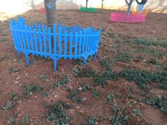 Mavi Dekoratif Bahçe Çiti Plastik Çit Peyzaj Koruma Panel Çit 1 Adet 59 Cm Bsr Garden