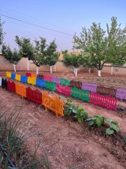 Mor Dekoratif Bahçe Çiti Plastik Çit Peyzaj Koruma Panel Çit 1 Adet 59 Cm Bsr Garden