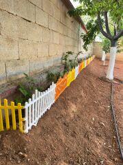 Pembe Dekoratif Bahçe Çiti Plastik Çit Peyzaj Koruma Panel Çit 1 Adet 59 Cm Bsr Garden