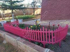 Pembe Dekoratif Bahçe Çiti Plastik Çit Peyzaj Koruma Panel Çit 1 Adet 59 Cm Bsr Garden