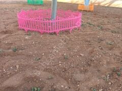 Pembe Dekoratif Bahçe Çiti Plastik Çit Peyzaj Koruma Panel Çit 1 Adet 59 Cm Bsr Garden