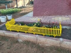 Sarı Dekoratif Bahçe Çiti Plastik Çit Peyzaj Koruma Panel Çit 1 Adet 59 Cm Bsr Garden