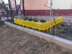 Sarı Dekoratif Bahçe Çiti Plastik Çit Peyzaj Koruma Panel Çit 1 Adet 59 Cm Bsr Garden