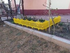 Sarı Dekoratif Bahçe Çiti Plastik Çit Peyzaj Koruma Panel Çit 1 Adet 59 Cm Bsr Garden