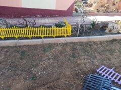 Sarı Dekoratif Bahçe Çiti Plastik Çit Peyzaj Koruma Panel Çit 1 Adet 59 Cm Bsr Garden