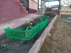 Yeşil Dekoratif Bahçe Çiti Plastik Çit Peyzaj Koruma Panel Çit 1 Adet 59 Cm Bsr Garden