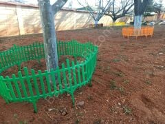 Yeşil Dekoratif Bahçe Çiti Plastik Çit Peyzaj Koruma Panel Çit 1 Adet 59 Cm Bsr Garden