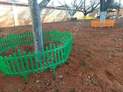 Yeşil Dekoratif Bahçe Çiti Plastik Çit Peyzaj Koruma Panel Çit 1 Adet 59 Cm Bsr Garden