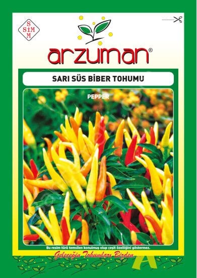 Arzuman Sarı Süs Biberi Tohumu – 10 Gr