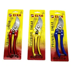 Elka Pruning Shear Kod-0168 Geniş Ağız Çelik Bağ Makası – 8'' (200 mm) Yedek Yaylı