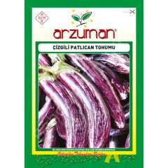 Çizgili Alaca Patlıcan Tohumu 5 Gr –Arzuman
