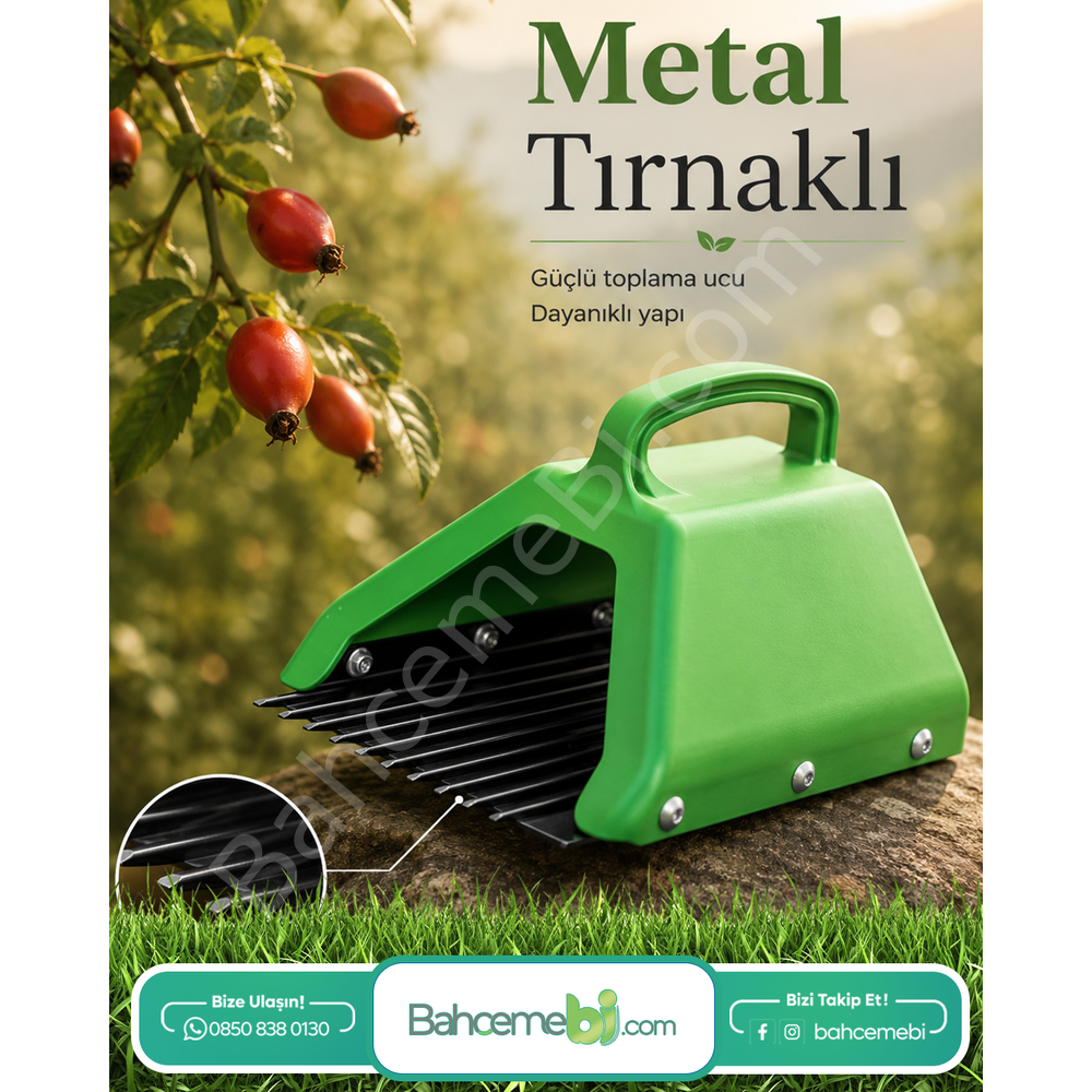 Kuşburnu , Alıç Ve İğde Toplama Aparatı Metal Tırnaklı Plastik Bsr Garden