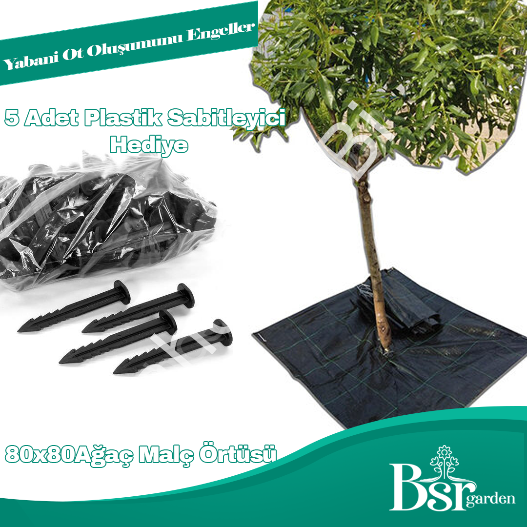 Ağaç Taban Örtüsü 80x80 100 Adet Bsr Garden