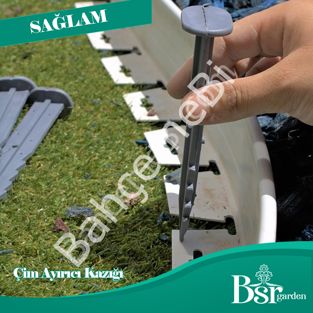 Çim Sınırlandırıcı Sabitleme Kazığı / Çivisi 25 Adet Bsr Garden