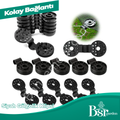 Siyah Gölgelik Tokası / Klipsi 10 Adet Bsr Garden