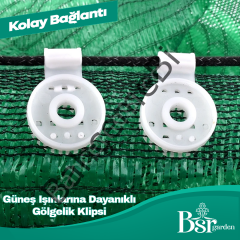 Beyaz Gölgelik Klipsi UV Katkılı 1000 Adet Bsr Garden