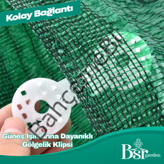 Beyaz Gölgelik Klipsi UV Katkılı 25 Adet Bsr Garden