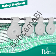Beyaz Gölgelik Klipsi UV Katkılı 10 Adet Bsr Garden