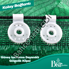 Beyaz Gölgelik Klipsi UV Katkılı 10 Adet Bsr Garden
