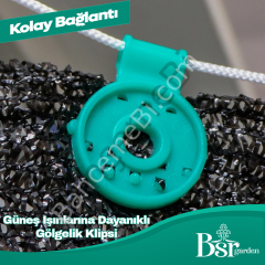 Yeşil Gölgelik Klipsi UV Katkılı 25 Adet Bsr Garden