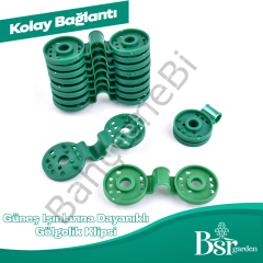 Yeşil Gölgelik Klipsi UV Katkılı 25 Adet Bsr Garden