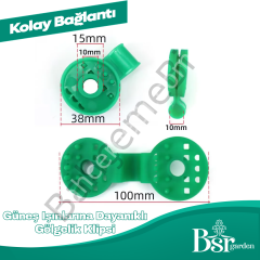 Yeşil Gölgelik Klipsi UV Katkılı 25 Adet Bsr Garden