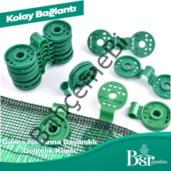 Yeşil Gölgelik Klipsi UV Katkılı 1000 Adet Bsr Garden