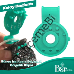 Yeşil Gölgelik Klipsi UV Katkılı 1000 Adet Bsr Garden