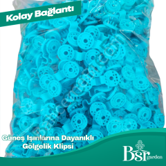 Mavi Gölgelik Klipsi UV Katkılı 10 Adet Bsr Garden