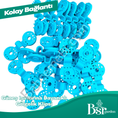 Mavi Gölgelik Klipsi UV Katkılı 25 Adet Bsr Garden