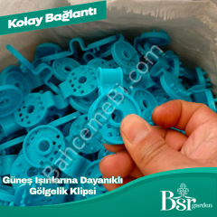 Mavi Gölgelik Klipsi UV Katkılı 25 Adet Bsr Garden