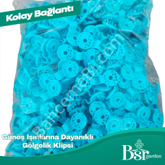 Mavi Gölgelik Klipsi UV Katkılı 25 Adet Bsr Garden