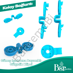 Mavi Gölgelik Klipsi UV Katkılı 25 Adet Bsr Garden