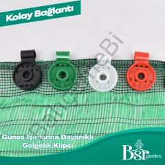 Karışık Renk Gölgelik Klipsi UV Katkılı 10 Adet Bsr Garden