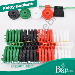 Karışık Renk Gölgelik Klipsi UV Katkılı 10 Adet Bsr Garden