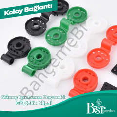 Karışık Renk Gölgelik Klipsi UV Katkılı 10 Adet Bsr Garden