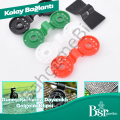 Karışık Renk Gölgelik Klipsi UV Katkılı 25 Adet Bsr Garden