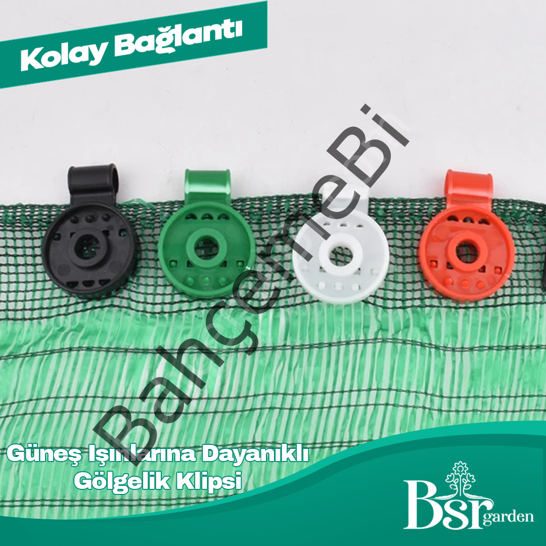 Karışık Renk Gölgelik Klipsi UV Katkılı 1000 Adet Bsr Garden