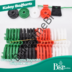Karışık Renk Gölgelik Klipsi UV Katkılı 1000 Adet Bsr Garden