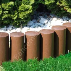 Ahşap Görünümlü Çim Bordürü  / Çim Ayırıcı - 10 Adet / 2,3 Metre BSR Garden