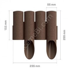 Ahşap Görünümlü Çim Bordürü  / Çim Ayırıcı - 10 Adet / 2,3 Metre BSR Garden