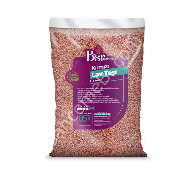 Kırmızı Pomza Taşı 5 KG (1–3 mm) – Tarım ve Toprak Karışımları İçin BSR Garden