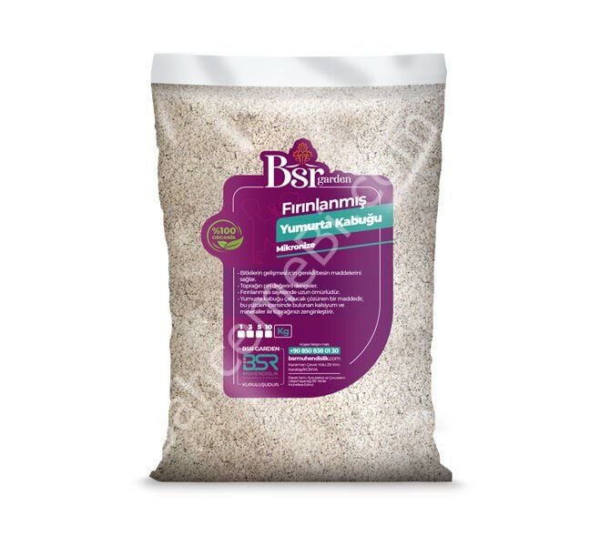 Yumurta Kabuğu 3 KG – Doğal Kalsiyum Kaynağı ve Toprak Düzenleyici BSR Garden